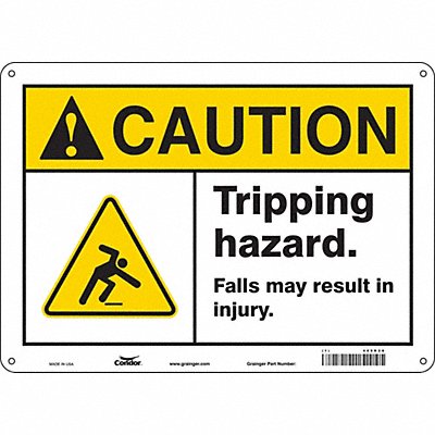 CONDOR 469R28 Safety Sign 10 inx14 in Polyethylene