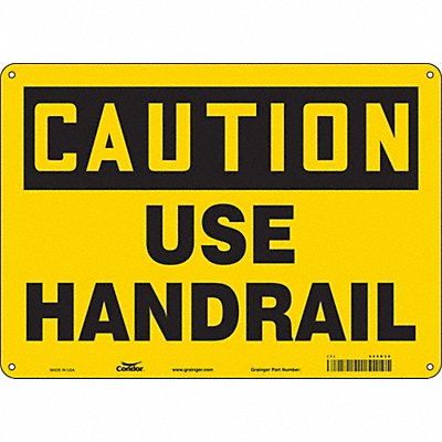CONDOR 469R38 K1400 Safety Sign 10 inx14 in Aluminum