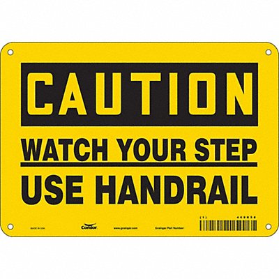 CONDOR 469R58 Safety Sign 7 in x 10 in Aluminum