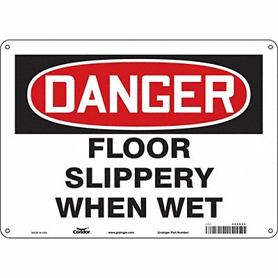 CONDOR 469R65 Safety Sign 10 in x 14 in Aluminum