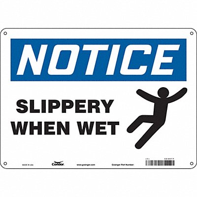 CONDOR 469R77 Safety Sign 10 in x 14 in Aluminum