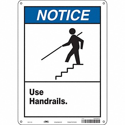 CONDOR 469R83 Safety Sign 14 inx10 in Aluminum