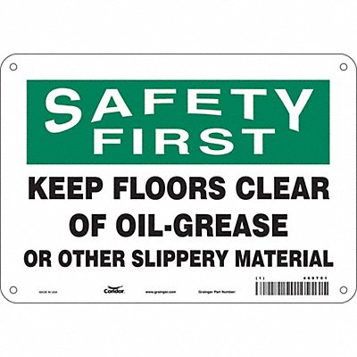 CONDOR 469T01 Safety Sign 7 in x 10 in Aluminum