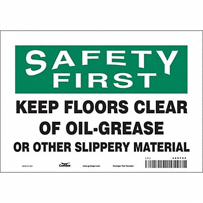 CONDOR 469T05 Safety Sign 7 inx10 in Vinyl