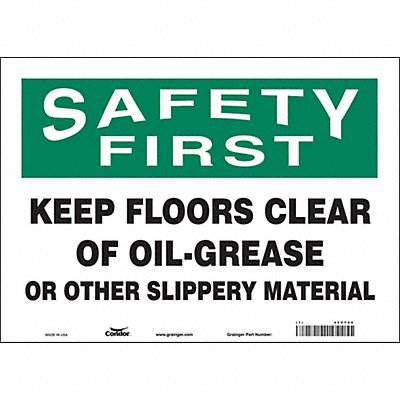 CONDOR 469T06 Safety Sign 10 in x 14 in Vinyl