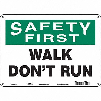 CONDOR 469T20 K1416 Safety Sign 10 inx14 in Aluminum