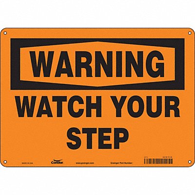 CONDOR 469T36 Safety Sign 10 inx14 in Polyethylene