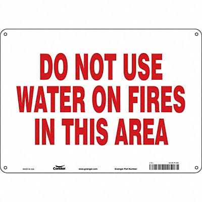 CONDOR 469T48 Safety Sign 10 in x 14 in Aluminum