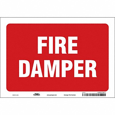 CONDOR 469T87 Safety Sign 7 in x 10 in Vinyl