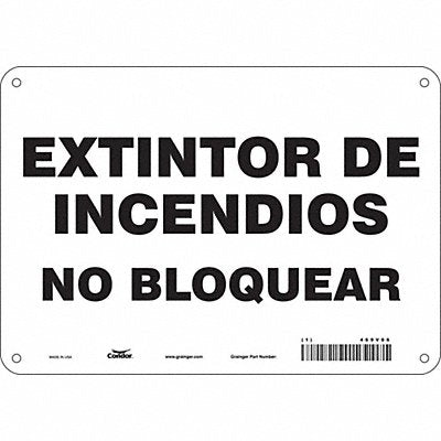 CONDOR 469V06 Safety Sign 7 in x 10 in Aluminum