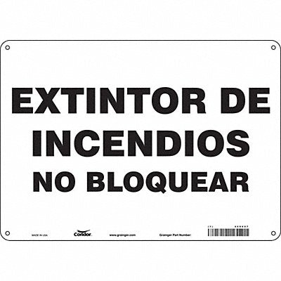 CONDOR 469V07 Safety Sign 10 in x 14 in Aluminum