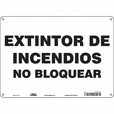 CONDOR 469V09 Safety Sign 10 in x 14 in Polyethylene