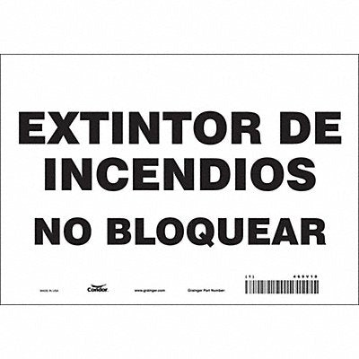 CONDOR 469V10 Safety Sign 7 in x 10 in Vinyl