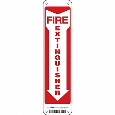 CONDOR 469V13 Safety Sign 14 in x 3 1/2 in Aluminum