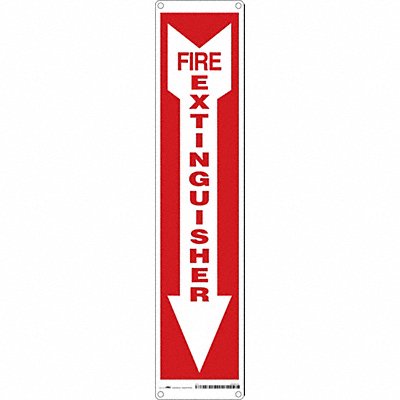 CONDOR 469V16 J7050 Safety Sign 18 in x 4 in Aluminum