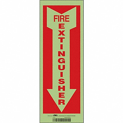 CONDOR 469V22 K2114 Safety Sign 14 in x 5 in Glow Vinyl