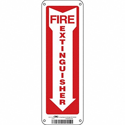 CONDOR 469V32 Safety Sign 12 in x 4 in Polyethylene