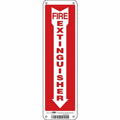 CONDOR 469V34 Safety Sign 14 in x 4 in Polyethylene