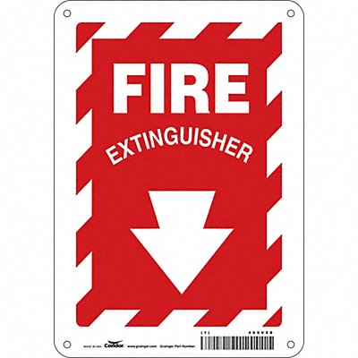 CONDOR 469V88 Safety Sign 10 in x 7 in Aluminum