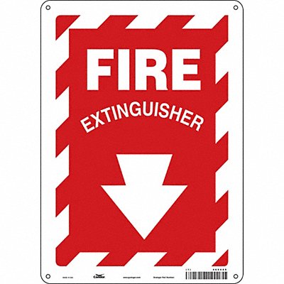 CONDOR 469V89 Safety Sign 14 in x 10 in Aluminum