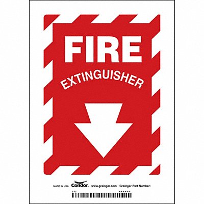 CONDOR 469V92 Safety Sign 7 in x 5 in Vinyl