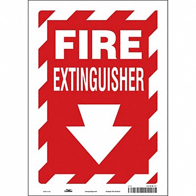 CONDOR 469W11 J7049 Safety Sign 14 in x 10 in Vinyl