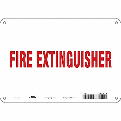 CONDOR 469W12 Safety Sign 7 in x 10 in Aluminum