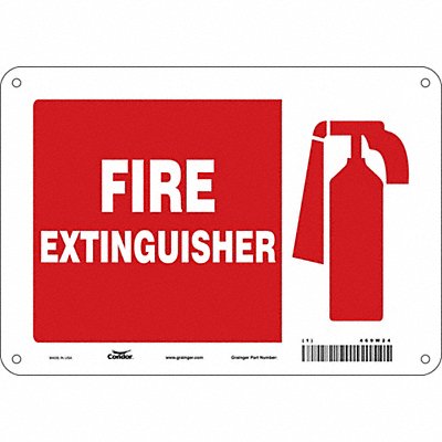 CONDOR 469W24 Safety Sign 7 in x 10 in Aluminum