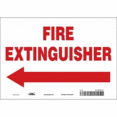 CONDOR 469W48 Safety Sign 7 in x 10 in Vinyl