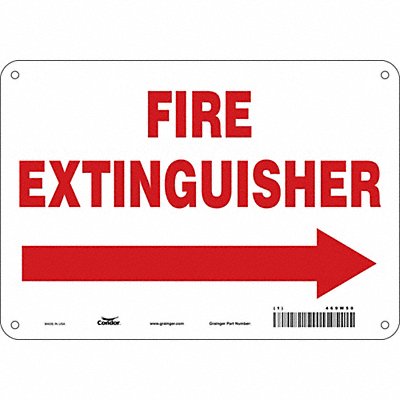 CONDOR 469W50 Safety Sign 7 in x 10 in Aluminum