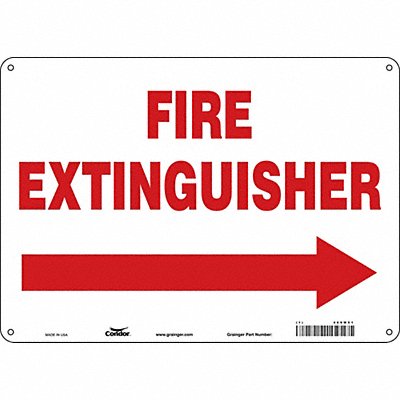 CONDOR 469W51 Safety Sign 10 in x 14 in Aluminum