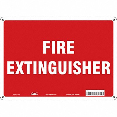 CONDOR 469W61 Safety Sign 10 in x 14 in Aluminum