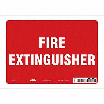 CONDOR 469W64 Safety Sign 7 in x 10 in Vinyl