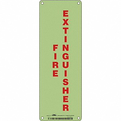 CONDOR 469W66 Safety Sign 10 in x 3 1/2 in Glow Vinyl