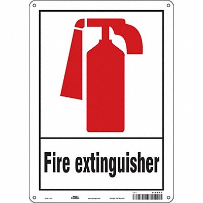 CONDOR 469W69 Safety Sign 14 in x 10 in Aluminum