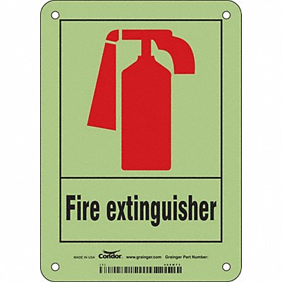 CONDOR 469W73 Safety Sign 7 in x 5 in Polyethylene