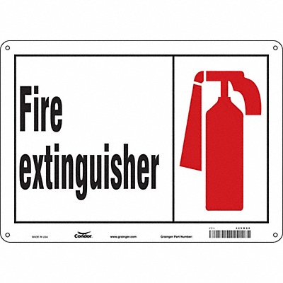 CONDOR 469W82 Safety Sign 10 in x 14 in Aluminum