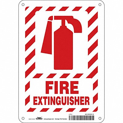 CONDOR 469W93 Safety Sign 10 in x 7 in Aluminum