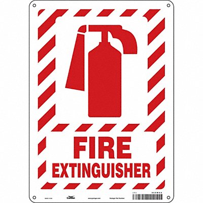 CONDOR 469W94 Safety Sign 14 in x 10 in Aluminum