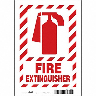 CONDOR 469W99 Safety Sign 10 in x 7 in Vinyl