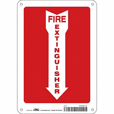 CONDOR 469X12 Safety Sign 10 in x 7 in Polyethylene