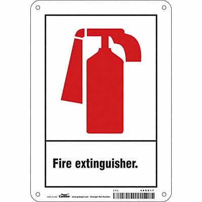 CONDOR 469X17 Safety Sign 10 in x 7 in Aluminum