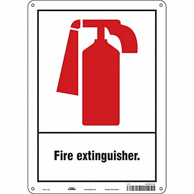 CONDOR 469X18 Safety Sign 14 in x 10 in Aluminum