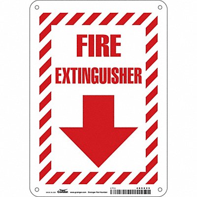 CONDOR 469X25 Safety Sign 10 in x 7 in Aluminum