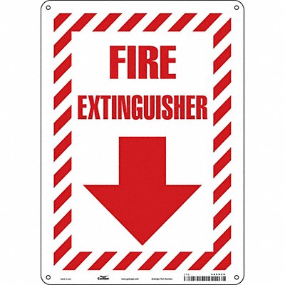 CONDOR 469X26 Safety Sign 14 in x 10 in Aluminum