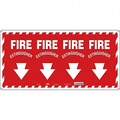 CONDOR 469X38 Safety Sign 14 in x 28 in Vinyl