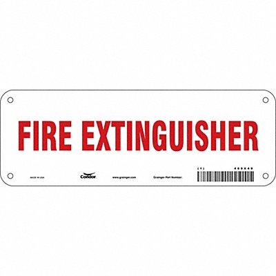 CONDOR 469X49 Safety Sign 3 1/2 in x 10 in Aluminum