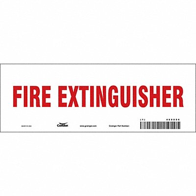 CONDOR 469X56 Safety Sign 3 1/2 in x 10 in Vinyl