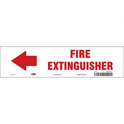 CONDOR 469X65 Safety Sign 3 1/2 in x 14 in Vinyl