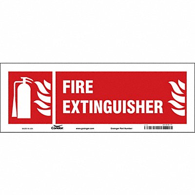 CONDOR 469X77 Safety Sign 5 in x 14 in Vinyl